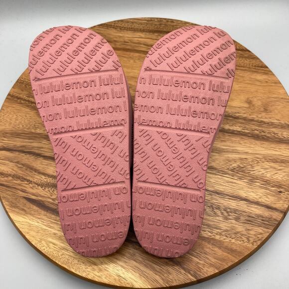 Lululemon Restfeel Sandals Womens 9 Pink Slides Slip On Comfort Logo Shoes - Picture 7 of 8